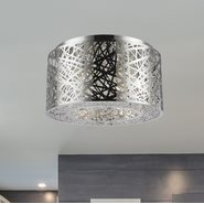 W33143C16 Aramis 7 Light Chrome Finish LED Crystal Flush Mount Ceiling Light