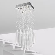 W33262C12 Torrent 4 Light Chrome Finish Clear Crystal Ceiling Light D12