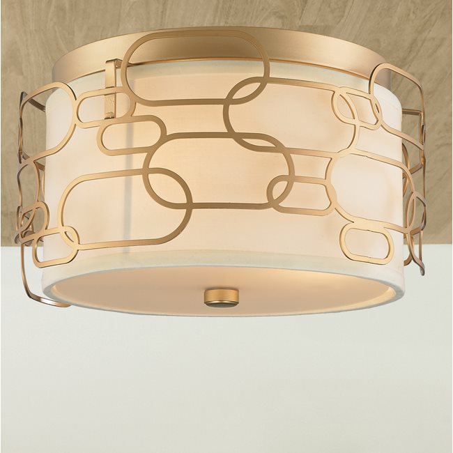 w33440mg14 Montauk 3 Light Matte Gold Finish Ceiling Light