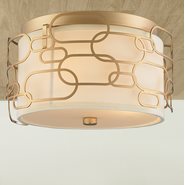 w33440mg14 Montauk 3 Light Matte Gold Finish Ceiling Light