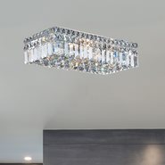 W33529C20 Cascade 4 Light Chrome Finish with Clear Crystal Ceiling Light