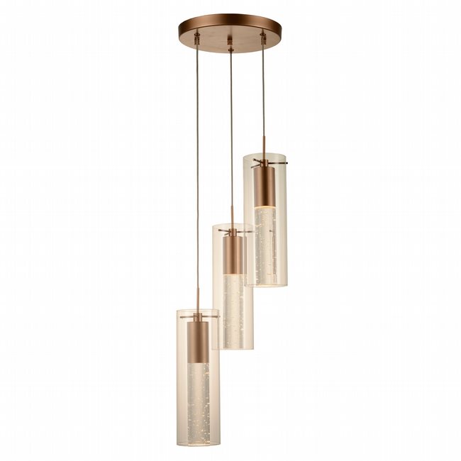 w33807mg10 Sprite 3 Light Matte Gold Finish LED Ceiling Light
