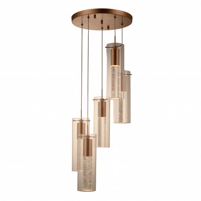 w33808mg14 Sprite 5 Light Matte Gold Finish LED Ceiling Light