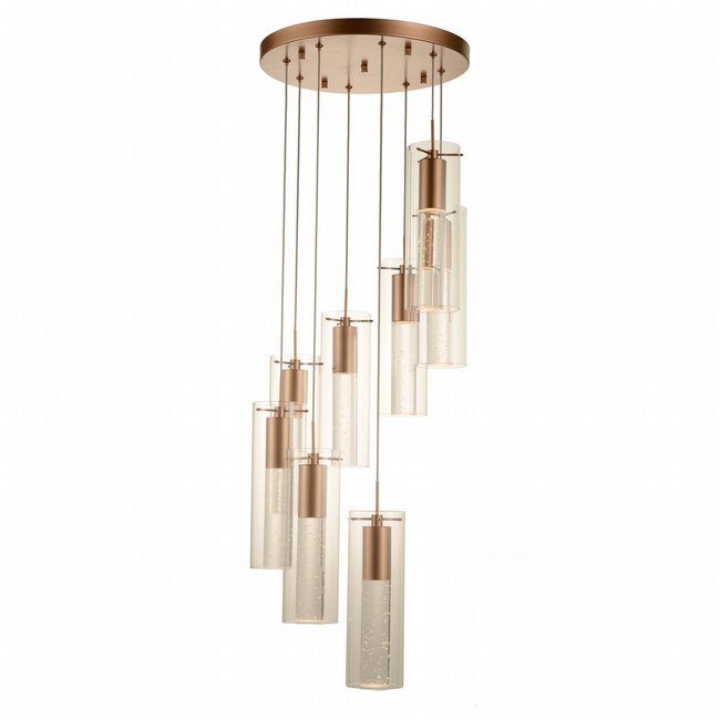 w33809mg16 Sprite 8 Light Matte Gold Finish LED Ceiling Light