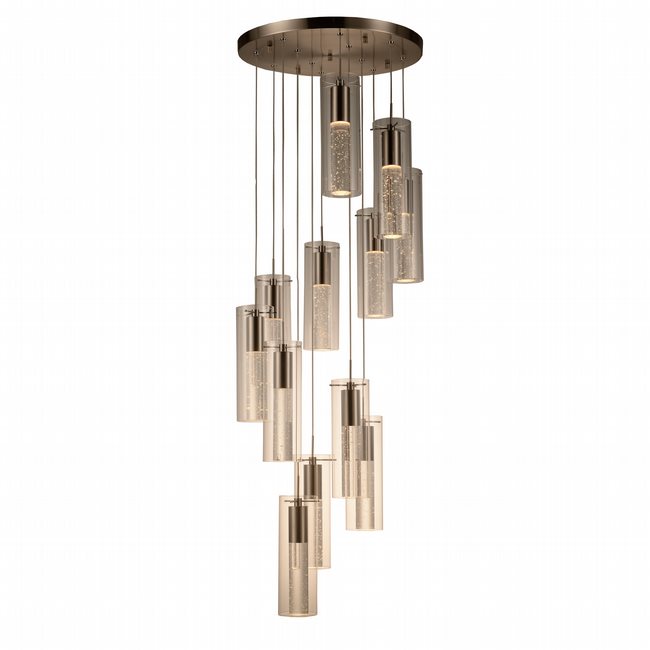 w33810mn20 Sprite 12 Light Matte Nickel Finish LED Ceiling Light