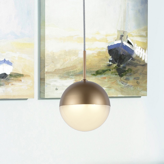 w33811mg4 Phantasm 1 Light Matte Gold Finish LED Ceiling Light
