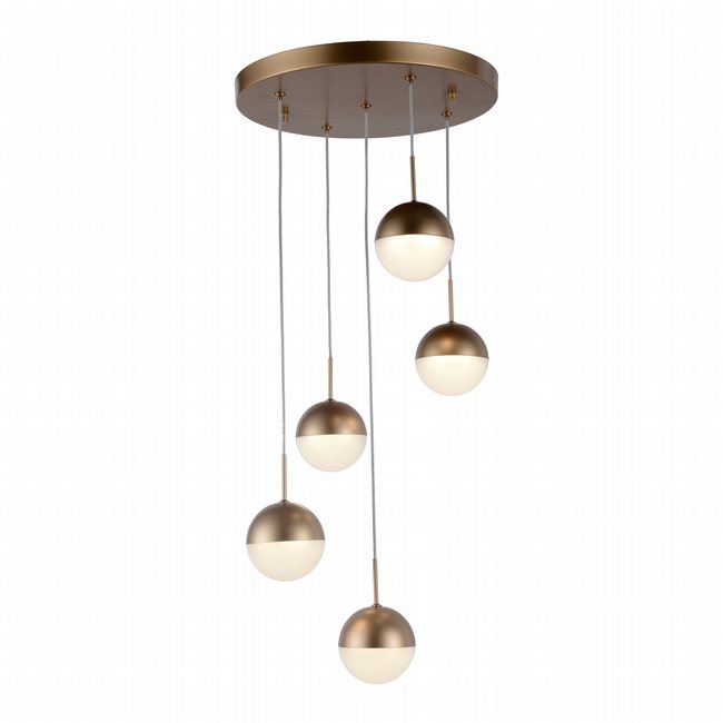 w33814mg14 Phantasm 5 Light Matte Gold Finish LED Ceiling Light