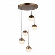 w33814mg14 Phantasm 5 Light Matte Gold Finish LED Ceiling Light