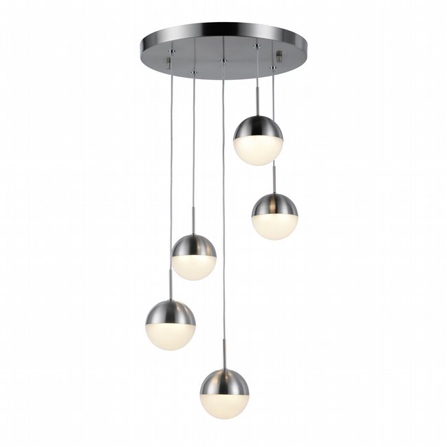 w33814mn14 Phantasm 5 Light Matte Nickel Finish LED Ceiling Light