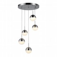 w33814mn14 Phantasm 5 Light Matte Nickel Finish LED Ceiling Light