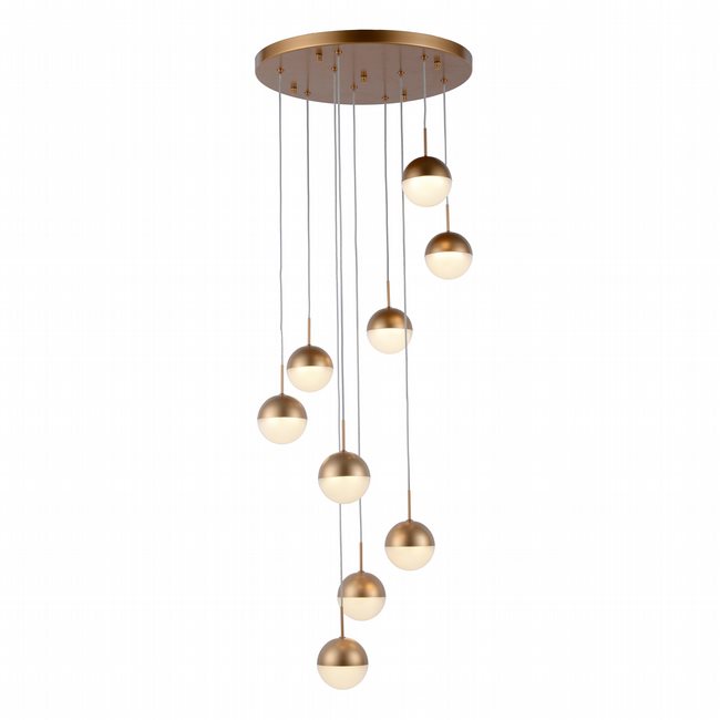 w33815mg18 Phantasm 9 Light Matte Gold Finish LED Ceiling Light