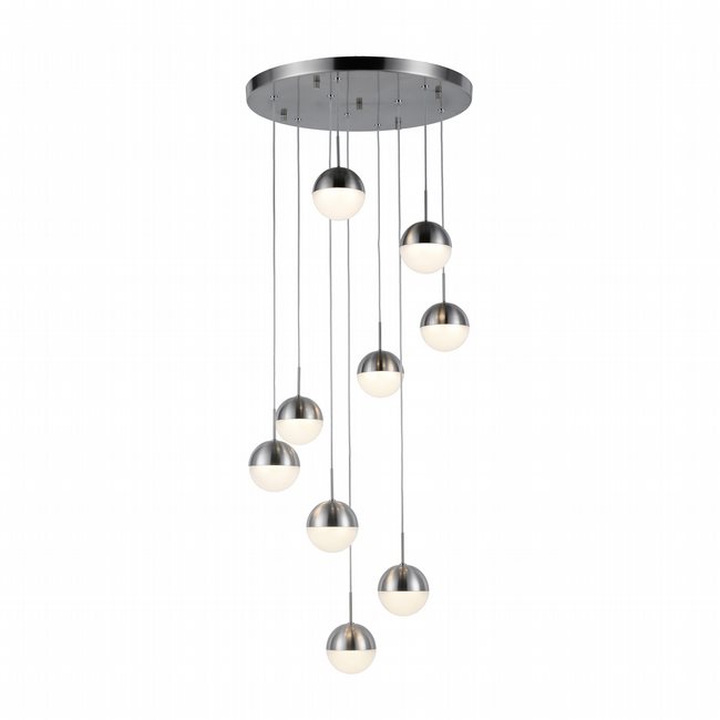 w33815mn18 Phantasm 9 Light Matte Nickel Finish LED Ceiling Light