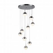 w33815mn18 Phantasm 9 Light Matte Nickel Finish LED Ceiling Light