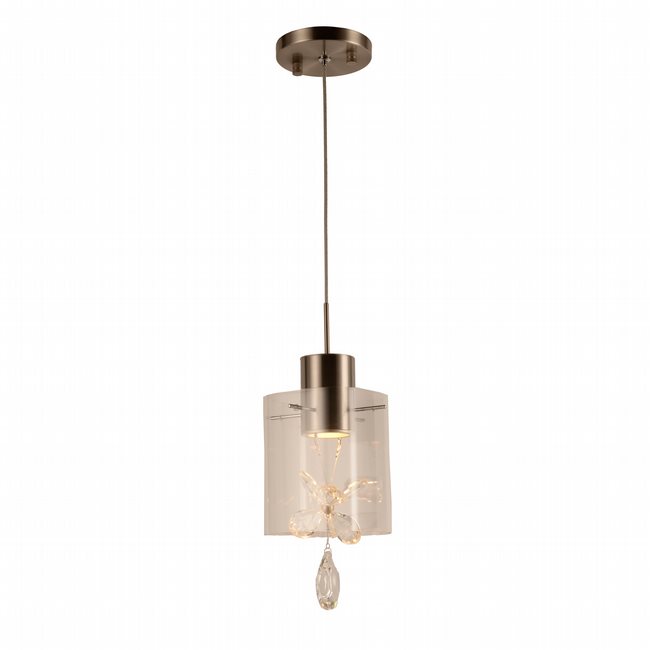 w33817mn5 Papillon 1 Light Matte Nickel Finish LED Ceiling Light
