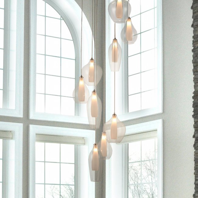 w33828mn22 Botella 9 Light Matte Nickel Finish G9 Ceiling Light