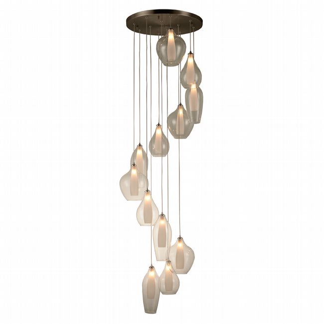 w33829mn25 Botella 12 Light Matte Nickel Finish G9 Ceiling Light
