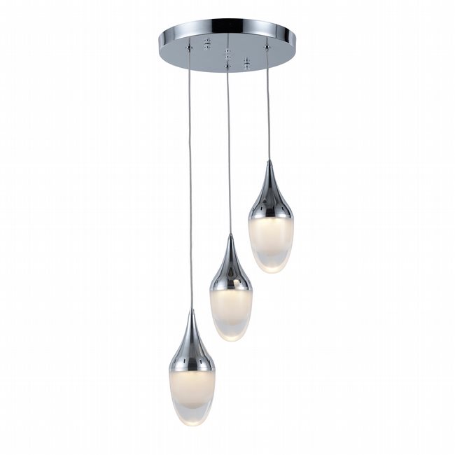w33835c11 Droplet 3 Light Chrome Finish G9 Ceiling Light