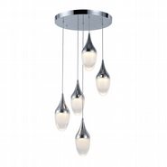 w33837c14 Droplet 5 Light Chrome Finish LED Ceiling Light