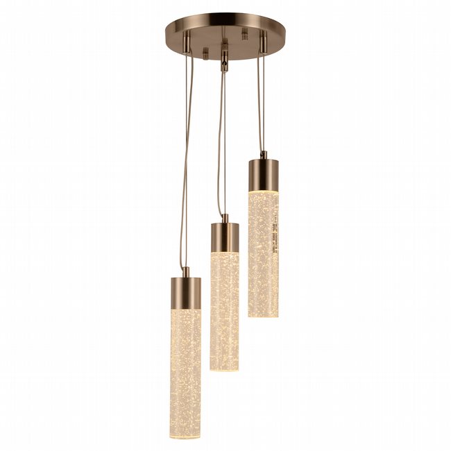 w33843mn10 Sprite 3 Light Matte Nickel Finish LED Ceiling Light
