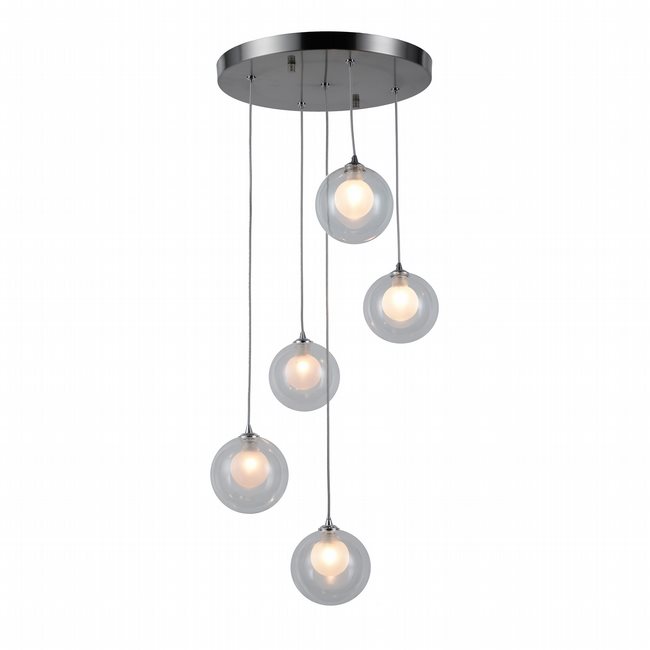 w33851mn14 Moulin 5 Light Brushed Nickel Finish G9 Ceiling Light