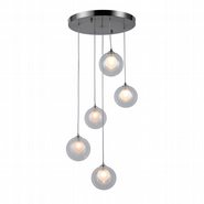 w33851mn14 Moulin 5 Light Brushed Nickel Finish G9 Ceiling Light