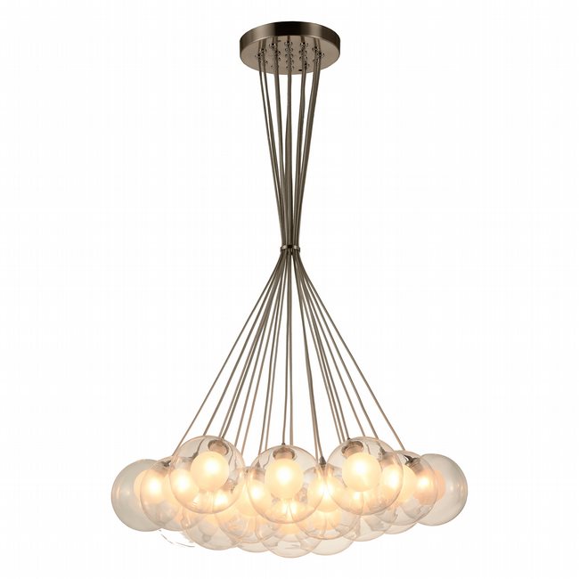 w33855mn23 Moulin 19 Light Brushed Nickel Finish G9 Ceiling Light