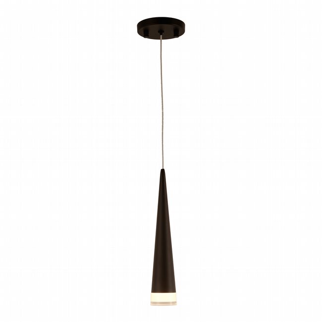 w33856mb4 Pinnacle 1 Light Matte Black Finish LED Ceiling Light