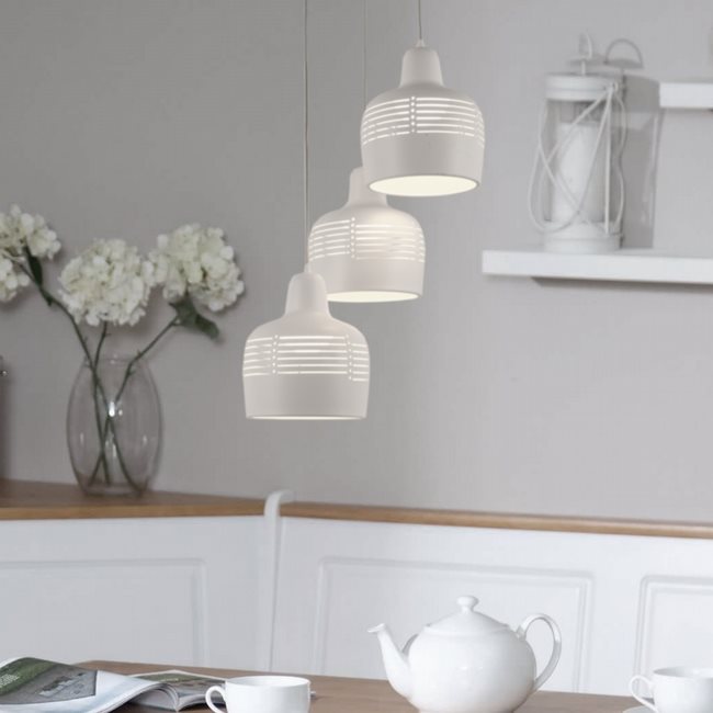 w33862mw10 Julia 3 Light Matte White Finish LED Ceiling Light - Discontinued