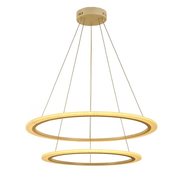 W33867MG32 Cyclone 63-Watt Matte Gold Finish Integrated LED Pendant Light 3000K 32 in. D x 96 in. H Large