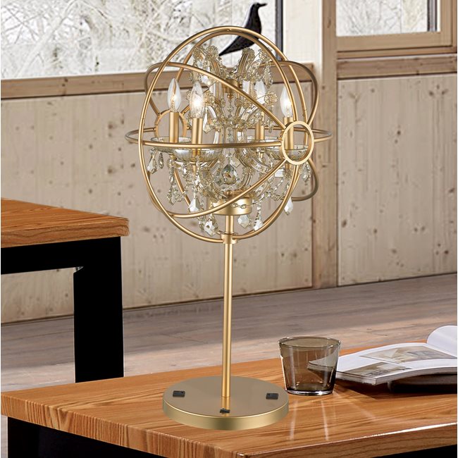 w53190mg18-gt Armillary 4 Light Matte Gold Finish Table Lamp