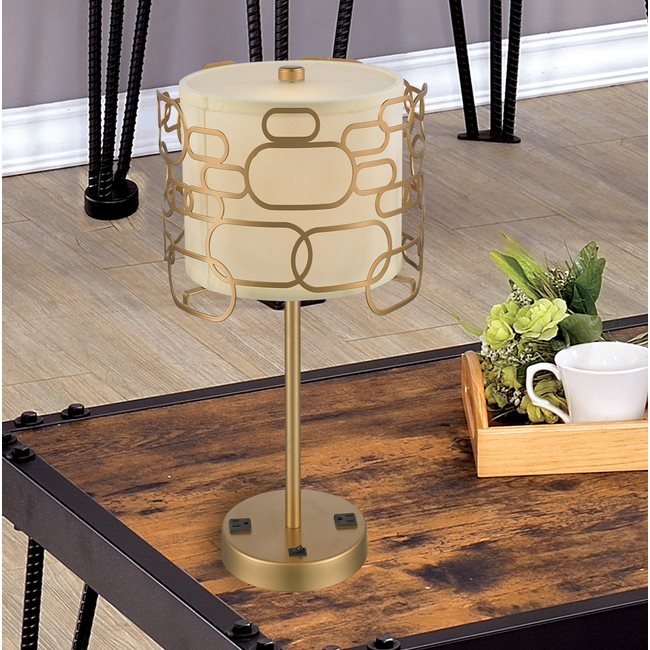 w53440mg12 Montauk 1 Light Matte Gold Finish Table Lamp - Discontinued