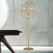 w63190mg24-cl Armillary 6 Light Matte Gold Floor Lamp