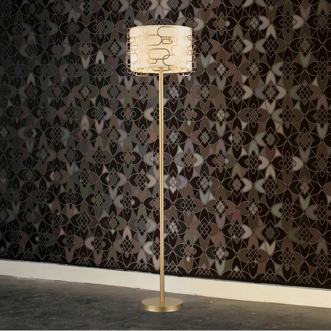 w63440mg20 Montauk 1 Light Matte Gold Finish Floor Lamp
