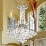 W83051C35 Empire 16 Light Chrome Finish and Clear Crystal Chandelier