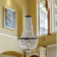W83084B20 Metropolitan 8 Light Antique Bronze Finish and Clear Crystal Chandelier