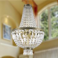 W83088B16 Metropolitan 6 light Antique Bronze Finish with Clear Crystal Chandelier