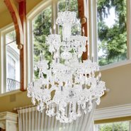 W83094C42 Olde World 23 light Chrome Finish with Double-cut Clear Crystal Chandelier - Discontinued