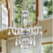W83095C23-CL Provence 4 light Chrome Finish with Clear Crystal Chandelier