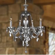 W83101C26-SM Provence 7 Light Chrome Finish and Smoke Crystal Chandelier - Discontinued