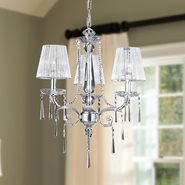 W83131C20 Orleans 3 light Chrome Finish with Clear Crystal Chandelier