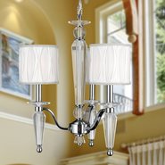 W83132C18 Gatsby 3 light Chrome Finish with Clear Crystal Chandelier