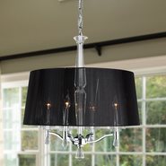 W83135C25 Gatsby 4 light Chrome Finish with Clear Crystal Chandelier