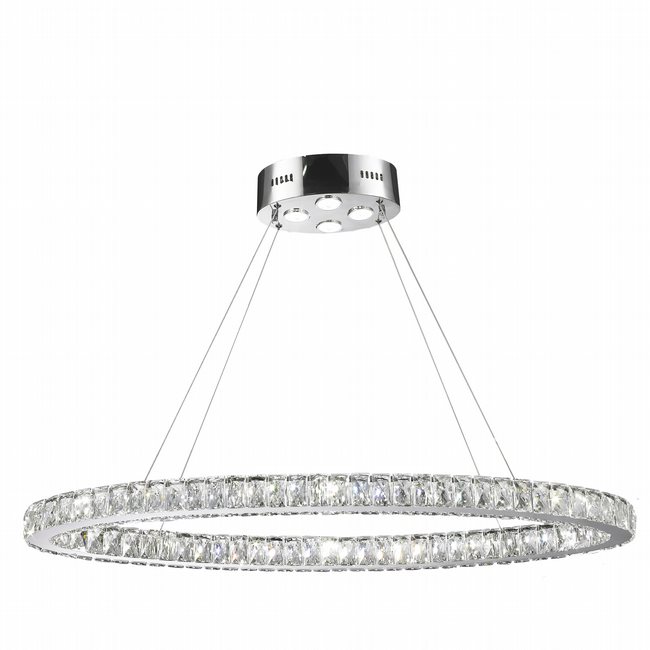 W83147KC42 Galaxy LED Chandelier, 20 Light, Chrome Finish, Clear Crystal