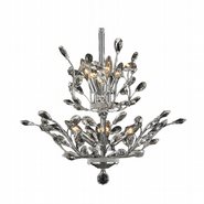 W83152C21 Aspen 8 Light Chrome Finish Crystal Tree Two Tier Chandelier