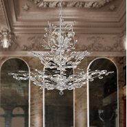 W83152C41 Aspen 18 Light Chrome Finish Crystal Tree Three Tier Chandelier