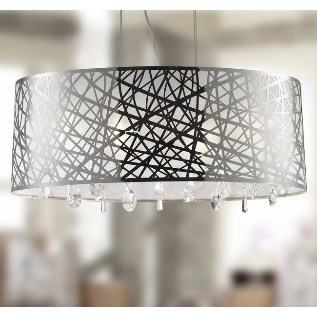 W83182C29 Julie Chandelier, Clear Crystal , Chrome Finish , 6 Light