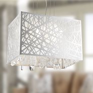 W83184C17 Julie Chandelier, Clear Crystal , Chrome Finish , 4 Light