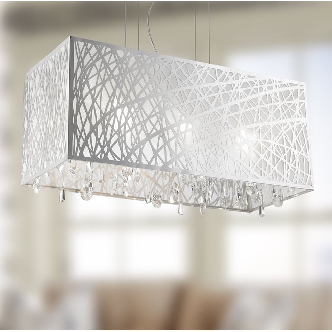 W83186C29 Julie Chandelier, Clear Crystal , Chrome Finish , 6 Light