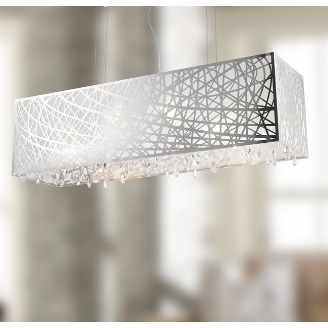W83188C41 Julie Chandelier, Clear Crystal , Chrome Finish , 8 Light