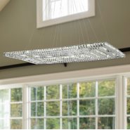 W83194KC60 Galaxy Chandelier, Clear Crystal , Chrome Finish , 80+56 LED Light